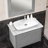 Мебель для ванной Луиджи 90 с керамогранитом Nova для ванной комнаты - Фото 7