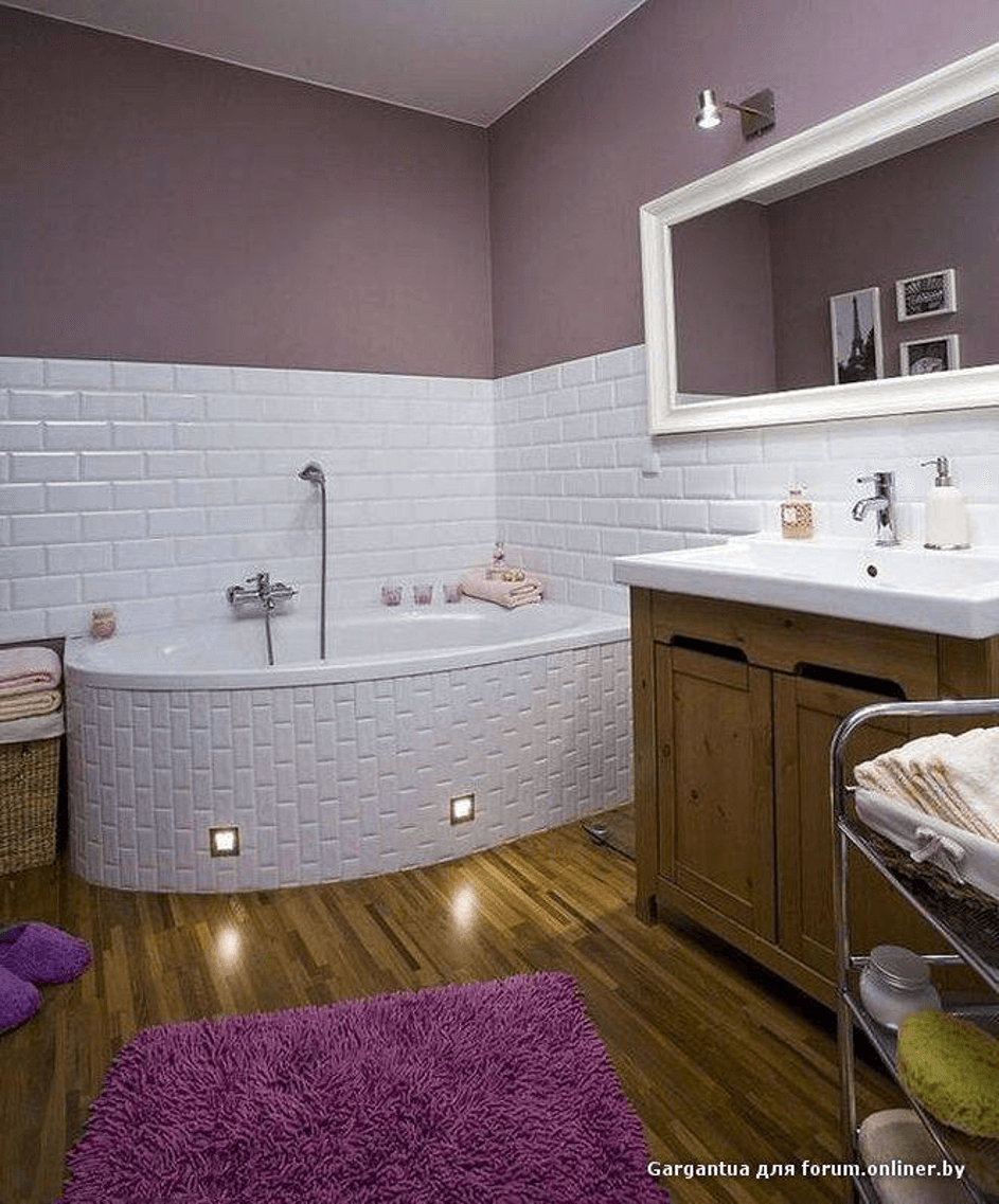 варианты отделки ванной комнаты с ванной
