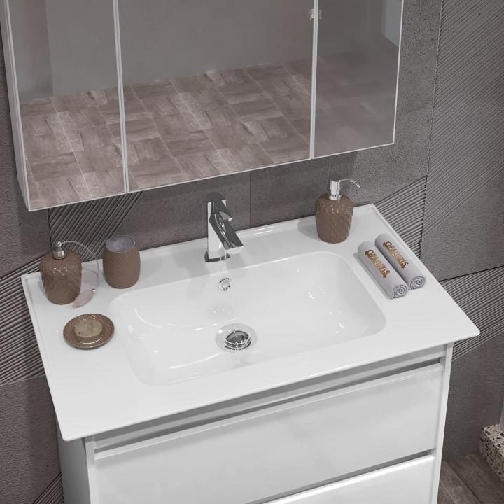 Раковина для ванной комнаты с тумбой: Напольные модели размером 60 и 80 см, 50 и 40, 70 и 90, 55 и 100, модели Roca Gap