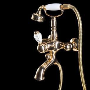 Смеситель для ванны CRYSTAL золото для ванной комнаты