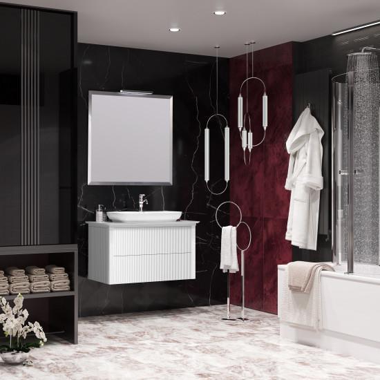 Мебель для ванной Рубинно 90 подвесная с керамогранитом Nova для ванной комнаты