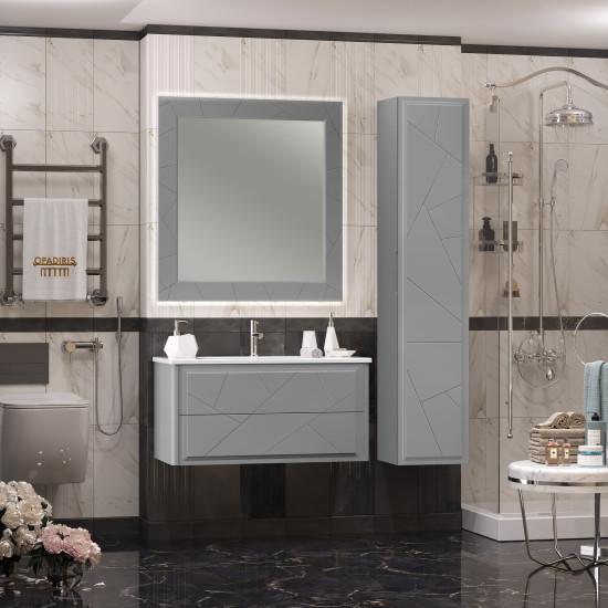 Комплект мебели для ванной Луиджи 100 см (Серый) (артикул: 004402) - купить в Москве, цена, фото