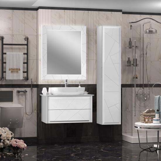 Комплект мебели для ванной Луиджи 90 см (Белый матовый) (артикул: 004693) - купить в Москве, цена, фото