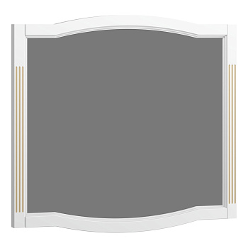 Зеркало OPADIRIS Лаура 100, белый матовый с патиной - бежевый