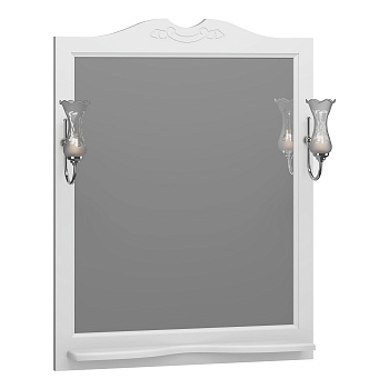 Зеркало OPADIRIS Валери 85, белый матовый, с выключателем