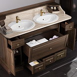 Мебель для ванной Лучия 150 с двумя раковинами для ванной комнаты - Фото 3