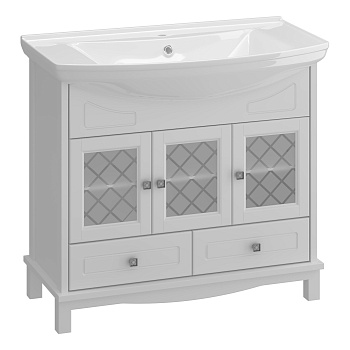 Тумба OPADIRIS Омега 85, белый матовый (под раковину Kirovit Стиль 85)