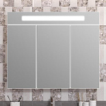 Зеркальный шкаф с подсветкой Фреш 100 для ванной комнаты - Фото 1
