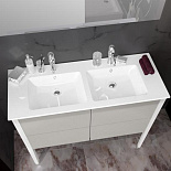 Мебель для ванной Рубинно 120 с двумя чашами для ванной комнаты - Фото 6