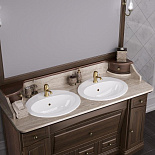 Мебель для ванной Лучия 150 с двумя раковинами для ванной комнаты - Фото 2