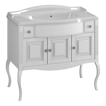 Тумба OPADIRIS Лаура 100, белый матовый без патины (под раковину Florentina Лаура 100)