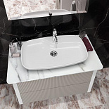Мебель для ванной Рубинно 90 подвесная с керамогранитом Nova для ванной комнаты - Фото 4