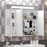 Зеркальный шкаф с подсветкой Фреш 100 для ванной комнаты - Фото 2