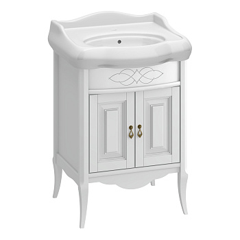 Тумба OPADIRIS Лоренцо 60, белый матовый (под раковину CeraStyle Виктория 60)