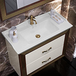 Тумба с раковиной Карат 80 Кападокия золото для ванной комнаты - Фото 3