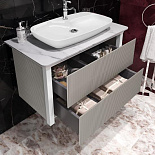 Мебель для ванной Рубинно 90 подвесная с керамогранитом Nova для ванной комнаты - Фото 2