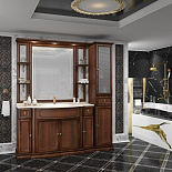 Мебель для ванной Корсо Оро №11 (Светлый орех) для ванной комнаты - Фото 6