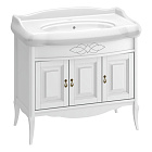 Тумба OPADIRIS Лоренцо 100, белый матовый (под раковину CeraStyle Виктория 100)