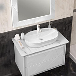 Мебель для ванной Луиджи 90 с керамогранитом One для ванной комнаты - Фото 4