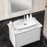 Мебель для ванной Луиджи 90 с керамогранитом Nova для ванной комнаты - Фото 4