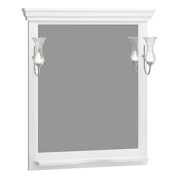 Зеркало OPADIRIS Риспекто 85, белый матовый, с выключателем