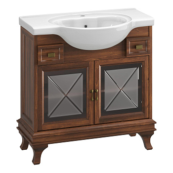 Тумба OPADIRIS Борджи 85, светлый орех (под раковину Santek Сенеж 87)