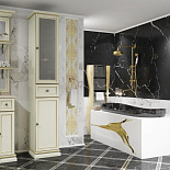 Пенал Корсо Оро правый для ванной комнаты - Фото 1