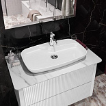 Мебель для ванной Рубинно 90 подвесная с керамогранитом Nova для ванной комнаты - Фото 3
