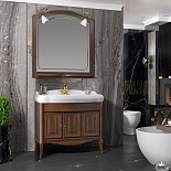 Зеркало Лоренцо 100 со светильниками Виктория для ванной комнаты - Фото 2
