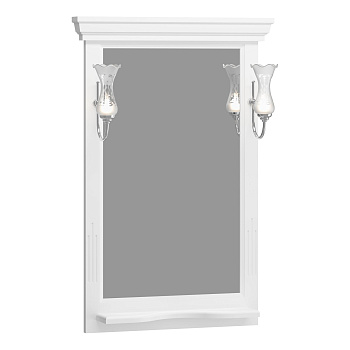 Зеркало OPADIRIS Риспекто 65, белый матовый, с выключателем