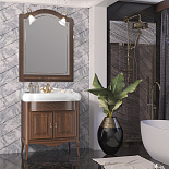 Зеркало Лоренцо 80 со светильниками Виктория для ванной комнаты - Фото 3