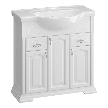 Тумба OPADIRIS Риспекто 85, белый матовый (под раковину Santek Сенеж 87)