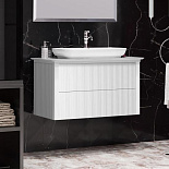 Мебель для ванной Рубинно 90 подвесная с керамогранитом Nova для ванной комнаты - Фото 4