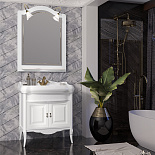 Зеркало Лоренцо 80 со светильниками Виктория для ванной комнаты - Фото 3
