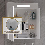 Зеркальный шкаф с подсветкой Фреш 70 для ванной комнаты - Фото 3